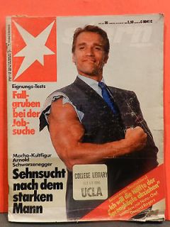 STERN GERMAN MAGAZINE AUGUST 1986 ARNOLD SCHWARZENEGGER HOLLYWOOD