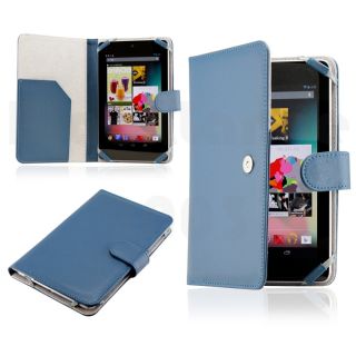  Blue PU Leather Magnetic Case Cover for New Google Nexus 7 Asus Tablet