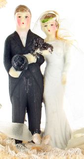  Wedding Cake Topper Bride Groom Confetti Flowers Lace Ribbons