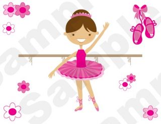  BABY GIRL NURSERY DANCE BALLET WALL ART BORDER STICKERS DECAL