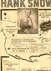 Hank Snow 1950 Ad Newest Star on WSM Grand Ole Opry