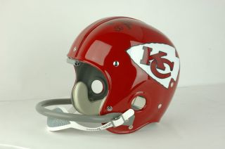 KC Chiefs Texans RK Football Helmet Signed Hank Stram