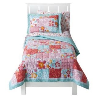 Blossom Twin Size Quilt Set with Free Matching Sheet Set