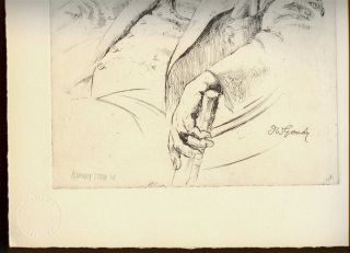 Super Orig Etching Print Alexander Stern 1938 of Goudy