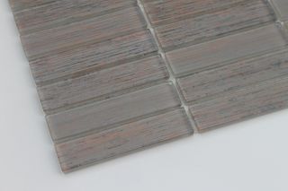 Chocolate Brown Gray Glass Tile for Kitchen Backsplash
