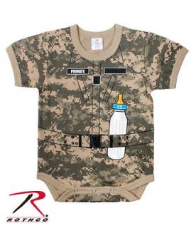 SOLDIER UNIFORM Army Kids Camouflage Military Funny Camo Bodysuit