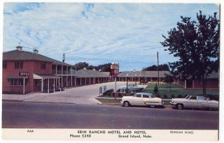 092612A Vintage Grand Island NE Nebraska Postcard Erin Rancho Motel