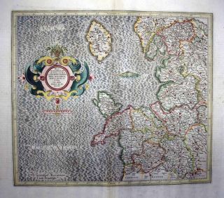 1633 Mercator Grand Survey of England Five Folio Maps