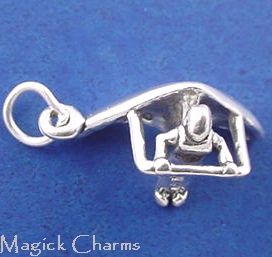 Sterling Silver 925 Hang Glider Gliding 3D Charm