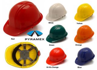 Hard Hat Red Pyramex HP14120 4 PT with Ratchet Suspension Safety Hard