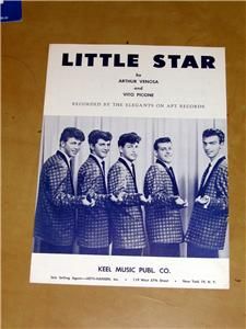 1958 Doo Wop The Elegants Hit Little Star Sheet Music