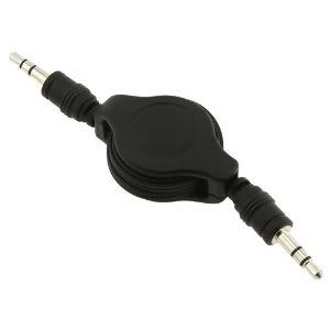 Retractable Aux Cable Stereo Audio Extension 3 5mm Input Cord Male to