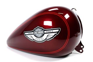 Harley Davidson 100th Anniversary Softail Tank   Luxury Rich Red