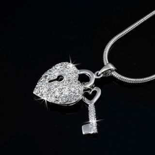 Genuine Swarovski Elements Key Locket Necklace RRP $89 Jewellery