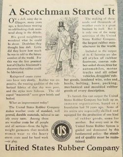 1916 UNITED STATES RUBBER COMPANY RAINCOATS AD   Charles Macintosh