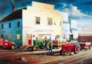 Friendly Rivals Tractor Feed Store Print by Charles Freitag 17 x 11
