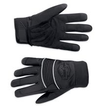 Harley Davidson Mens Reflective Full Finger Leather Gloves 97265 12VM