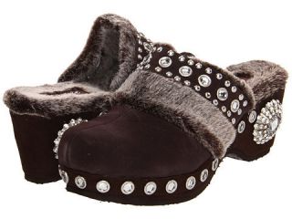 New Black Suede Jeweled Clogs Shoes 7 Javalin Grazie Clogs
