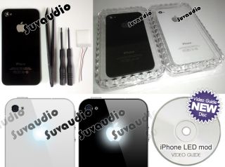 iPhone 4 / 4S illuminated apple logo modification kit glowing LED case