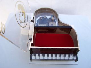  Grand Piano Musical Jewelry Box Plays LOVE ME TENDER   EC In Box