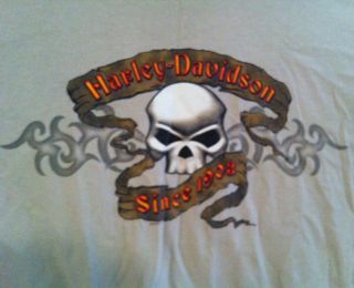 Harley Davidson Skull XXL T Shirt Longhorn H D Grand Prairie TX
