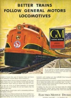 1948 Great Northern RR Full Page Magazine Ad GM