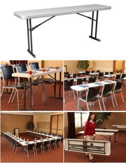 Folding Seminar Tables Lifetime Tables 6 ft 80176 White Granite Table
