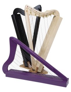 New Purple Sharpsicle Irish Celtic Harp 8 Levers Book DVD Hand Made in