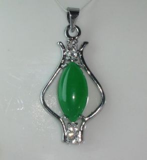 Perry Necklace Pearl Necklace Pendant Green Jade pendant for wedding