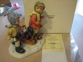 Goebel Hummel 1998 Sledding Time BH 60 Christmas Winter Figurine