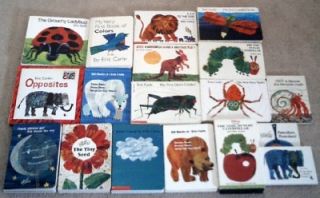 16 Eric Carle Board Books 1 VHS Ladybug Bear Hungry Caterpillar More