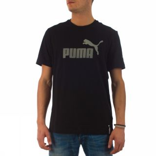 Puma Graphic Tee Black Grey T Shirt Mens New