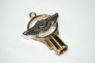 Harley Davidson Motorcycle 100th Anniversary Gold Key Brass Sterling