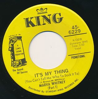 Marva Whitney Its My Thing Promo Funk 45 RPM Hear It