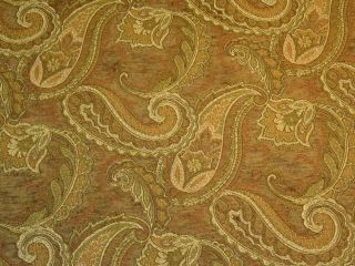 Mathis Moss Swavell Mill Creek Green Gold Paisley Pattern Upholstery