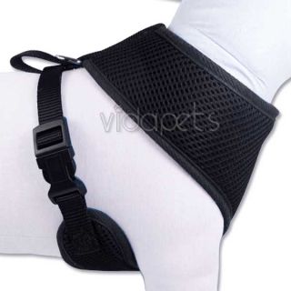   Girth Black Soft Mesh Comfort Dog Harness Vest Collar Medium