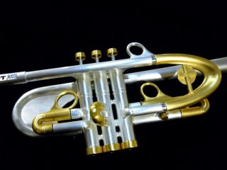 NEW Harrelson Summit Art C Custom Trumpet in brushed Silver Gold