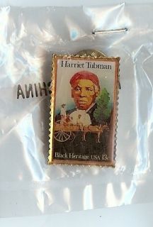  Harriet Tubman Postage Stamp Metal Pin SEALED