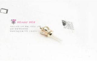 New Phones Accessories Gold Crown Stick Dust Plug Charms for iPhone 4