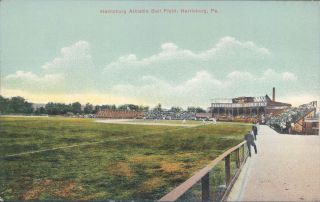 Vintage Harrisburg Athletic Ball Field Pennsylvania Postcard Unused