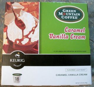 Green Mountain Coffee K Cups 18 Count Caramel Vanilla Cream