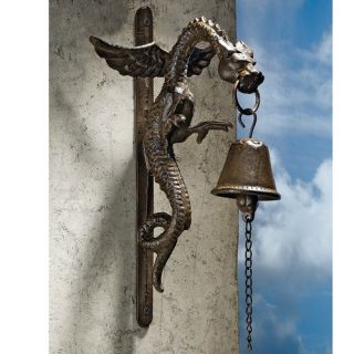 Design Toscano Florentine Dragon Gothic Iron Doorbell  