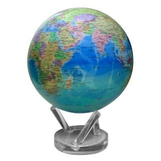 Replogle Crystal Marquise Transparent Silver World Globe