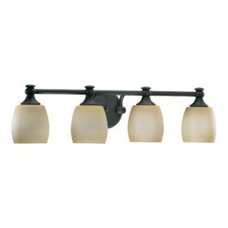  Light with Antique Amber Scavo Glass in Toasted Sienna   5094 5 344