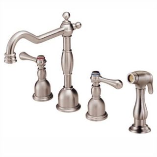 Danze Opulence Two Handle Widespread Kitchen Faucet with Spray