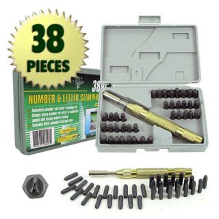 38 Piece Deluxe Number and Letter Metal Stamping Set