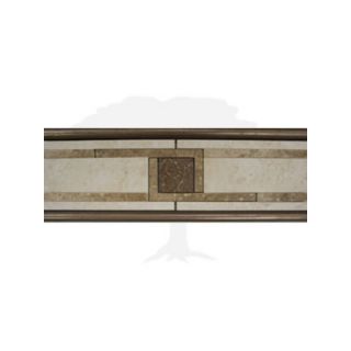Interceramic Montreaux 4 1/4 x 12 Ceramic Border Tile in Blanc/Brun