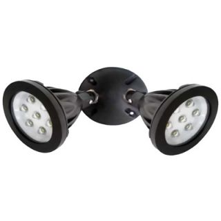 DesignersEdge 14 LED Twin Head Wall Mount Flood Light with Back Plate