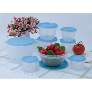 Fresh Keeper 16 Piece Container Set with Blue Lids