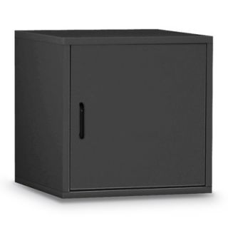 OIA Cube 15 Storage Cube with Door in Black